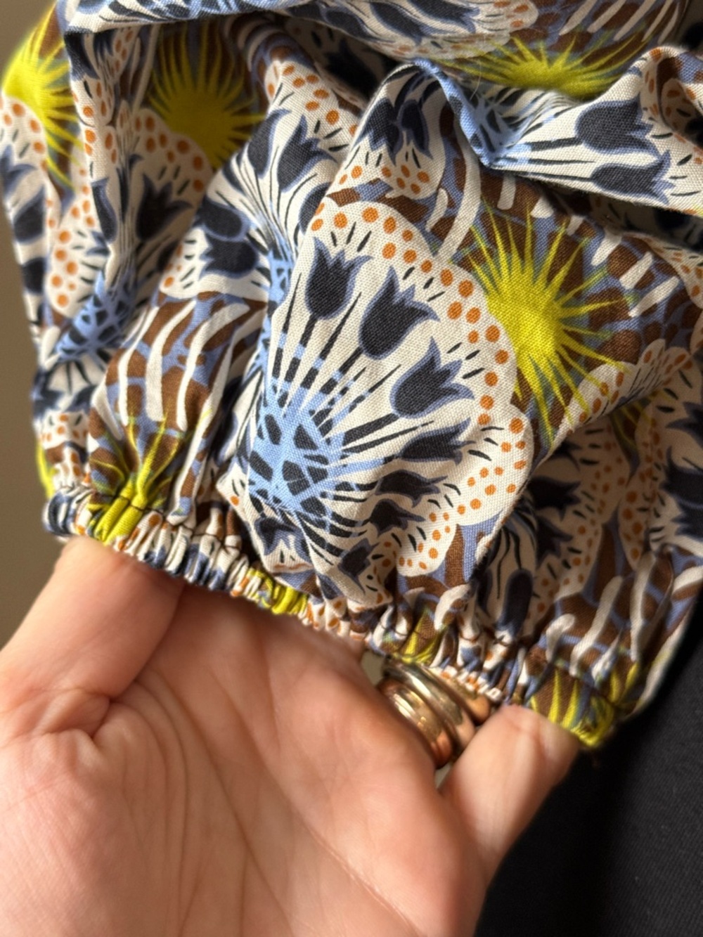 Alexis Maida puff sleeve wrap crop top sienna floral pattern XS - Picture 7 of 8